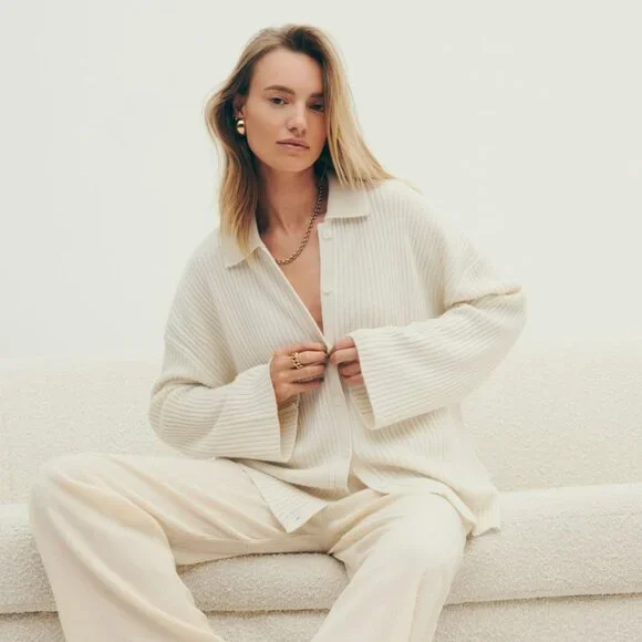 Reformation Fantino Cashmere Collared Cardigan - Picture 10 of 10